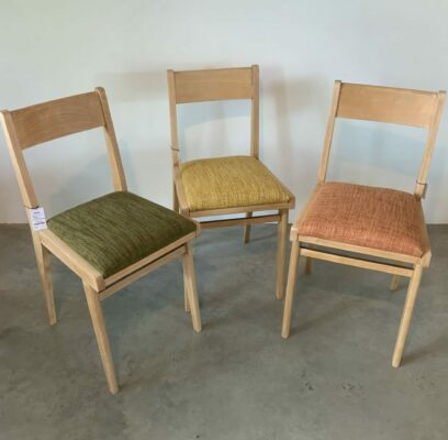 Trio de chaises d’Automne vintages